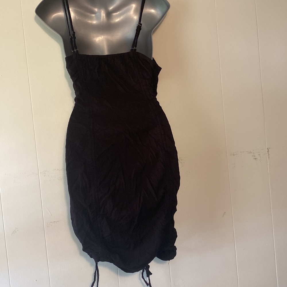 Wild Fable Black Sleeveless Cut Out Ruched Front Bodycon Dress - Picture 5 of 9
